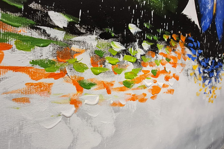Monica Mirafiori I 100% HANDGEMALT I Gemälde Boote am Strand 140x70cm | Gemälde Handgemalt | Acrylge