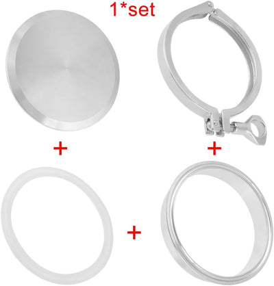 Edelstahl-Sanitär-Rohrverbindungssatz ， mit Hochleistungs-Tri-Clamp, 102 mm 4 "-Endkappe, Schweisszw