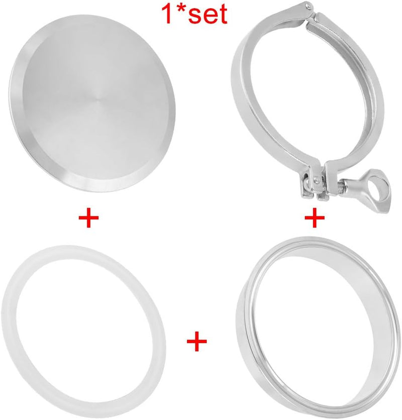 Klemme Edelstahl Sanitär Fittings Set 4 "Clamp Single Pin Tri Clamps Clover + Sanitär Rohr Weld Ferr