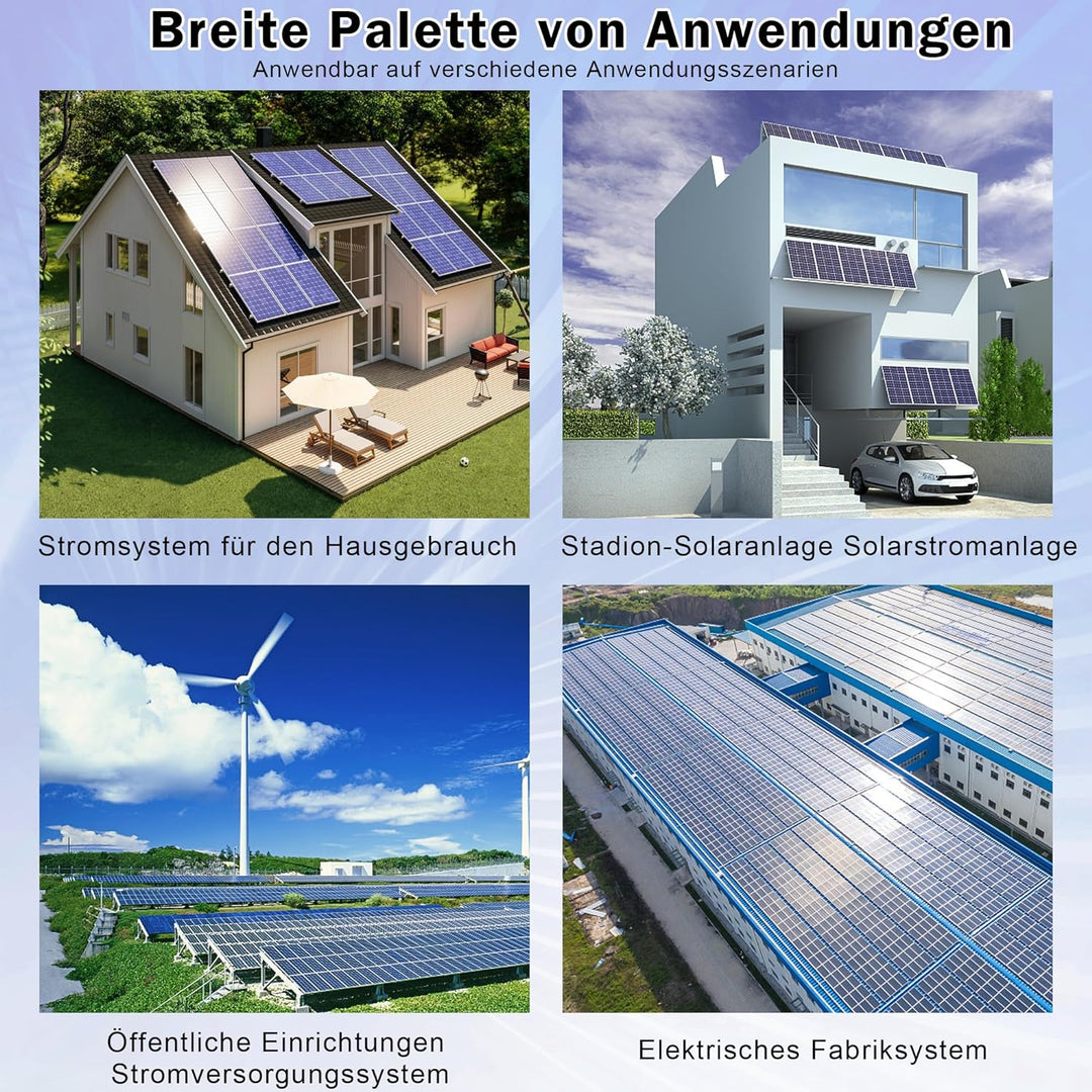 Warmfay Überspannungsschutz PV Solar Blitzschutz 1000V DC 32A T2, PV Anschlusskasten 2 String 12 Mod