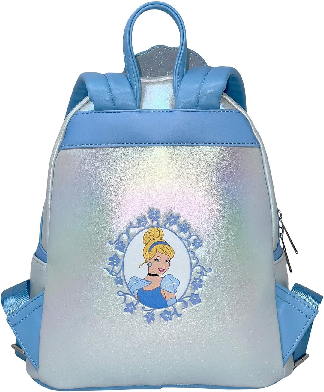 Loungefly Disney Cinderella Cosplay Damen Schultertasche mit doppeltem Riemen, Blau, Medium