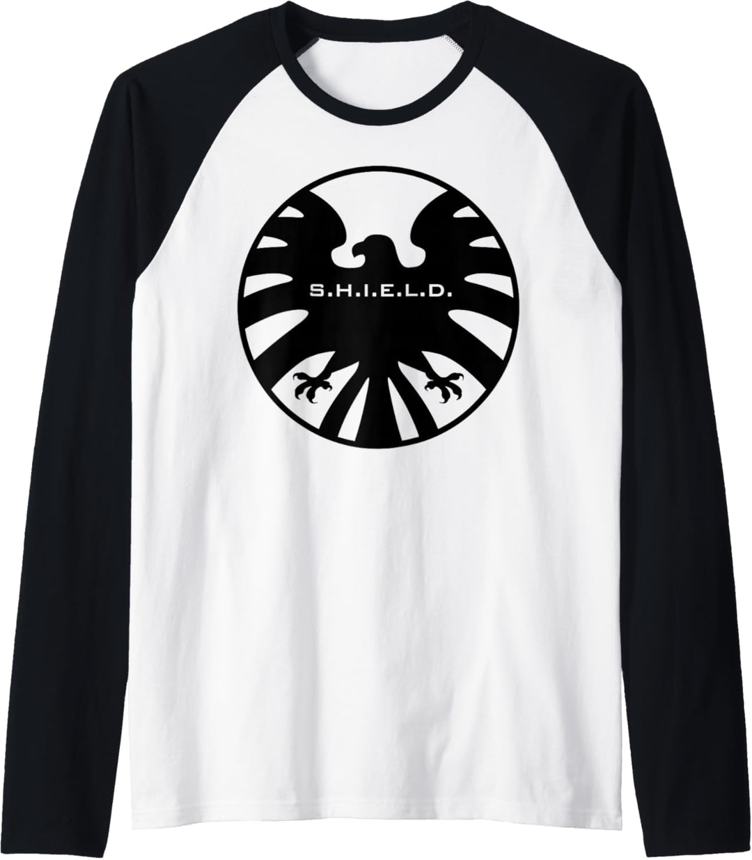 Marvel Agents of S.H.I.E.L.D. Black Out Eagle Badge Raglan