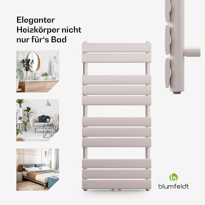 Blumfeldt Badheizkörper, Design Heizkörper Flach, Sparsamer Flachheizkörper Vertikal, 509 Watt Warmw