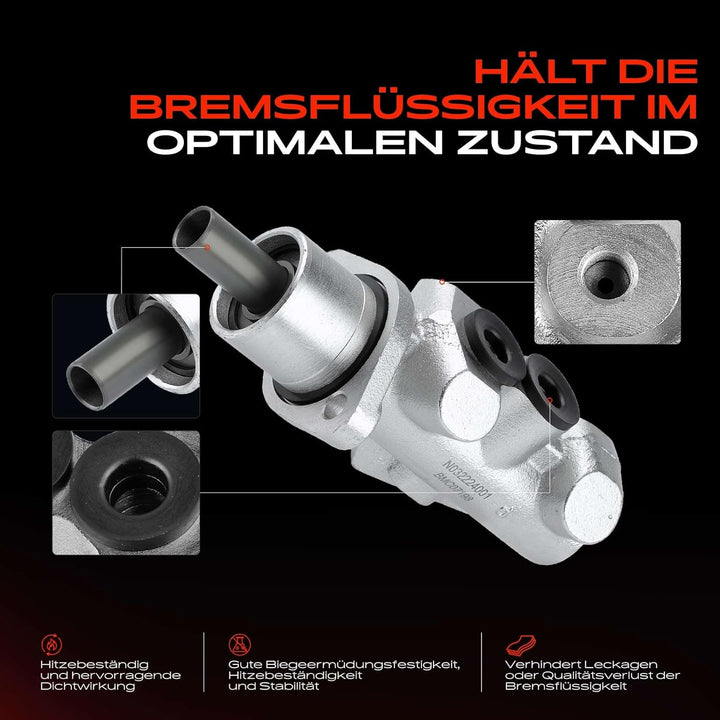 Frankberg Hauptbremszylinder Bremszylinder Kompatibel mit A3 8L1 1.6L-1.9L 1996-2003 TT B.o.r.a 1J2