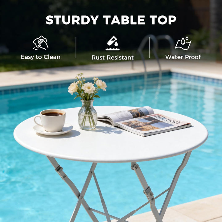 Grand patio Bistro Set 3 Stück, Gartenmöbel Set, Sitzgruppe 2 Stühle und 1 Tisch, Premium Stahl, Kla