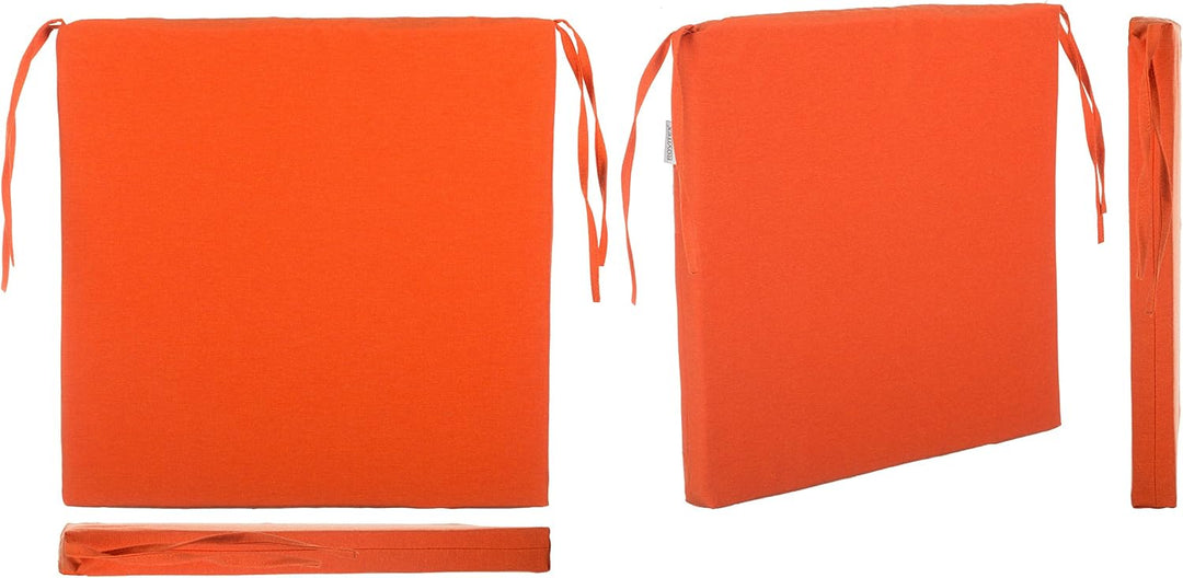 Brandsseller Sitzkissen Stuhlkissen Sitzauflage Stuhlauflage - Uni Farben mit 4 Kordelbändern für si