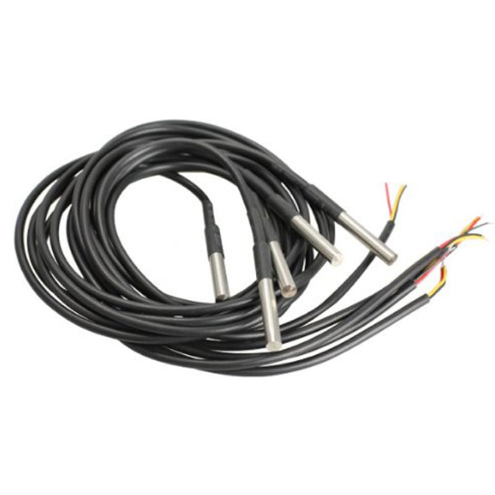 Temperaturfühler, wasserdicht, Temperatursensoren, Schwarz, 5 Stück