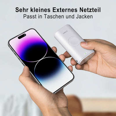 iWALK Ladestation Apple Watch Und iPhone,Tragbares LadegeräT FüR Apple Watch, 9000mAh Powerbank Mit