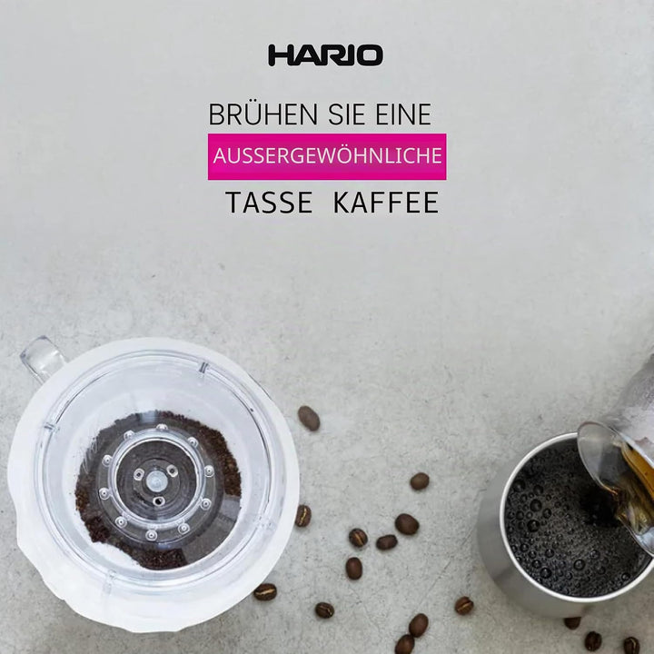HARIO VDCR-01R V60 Transparenter Kaffee-Tropfer 01 Keramik Rot Kaffee-Tropfer für 1-2 Tassen Rot/Aus