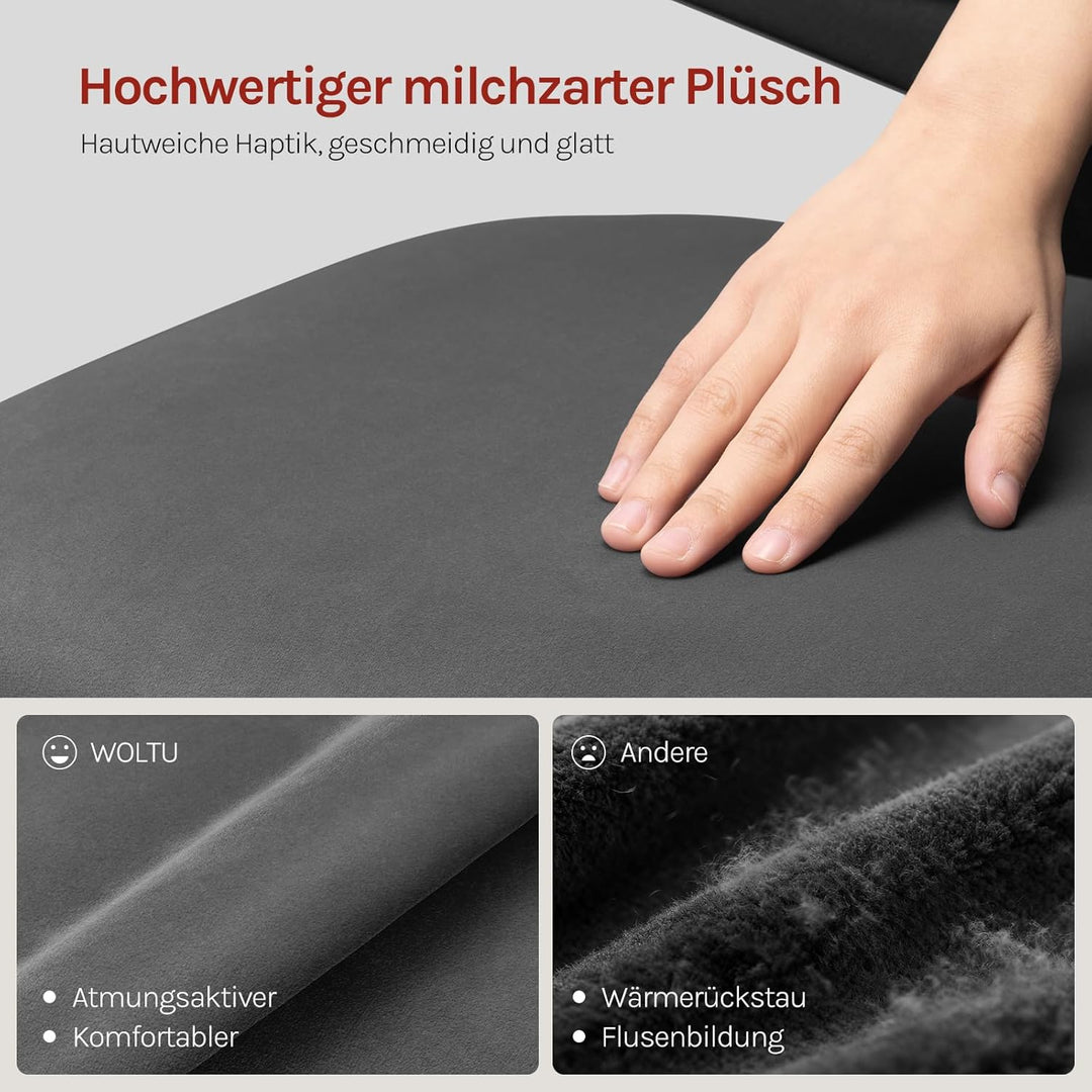 WOLTU Barhocker 2er Set, Barstuhl 360° drehbar, Küchenhocker mit Rückenlehne Fussstütze, für Küche B