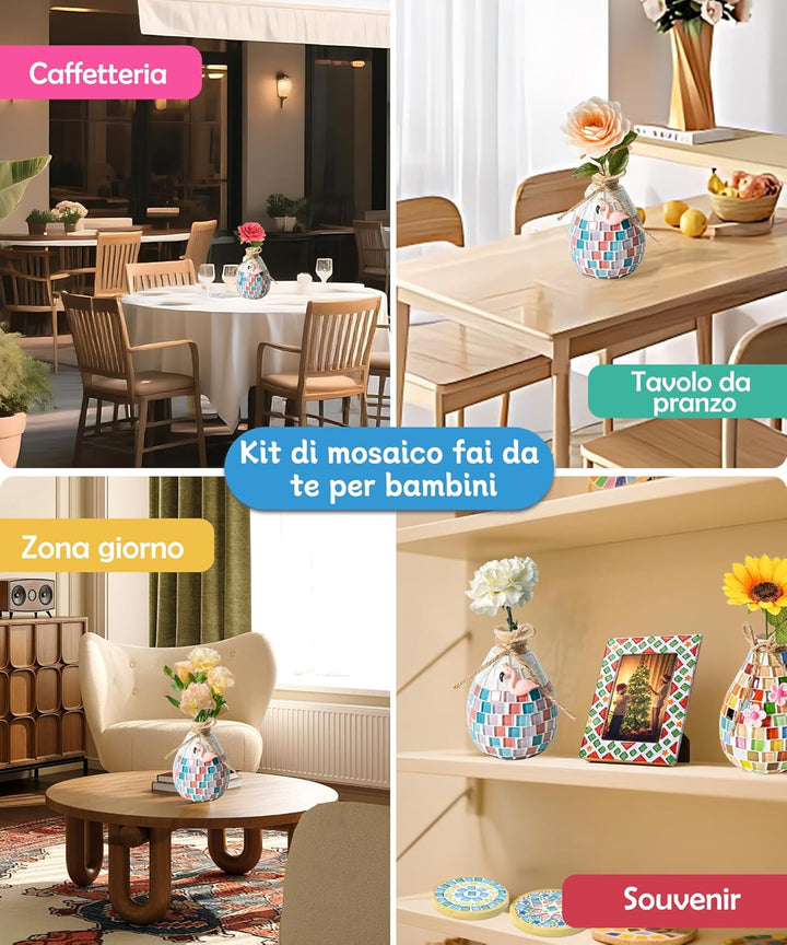 Daity Mosaik bastelset Kinder 7 8 6 10 9 11 Jahre Geschenk Mädchen 6-12 Jahre Mosaik Basteln Set Geb