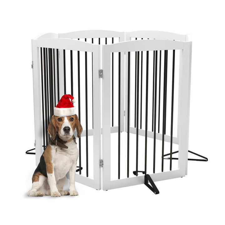 Absperrgitter Hund,Schutzgitter Holz, Freistehendes Hundeabsperrgitter Türgitter Treppengitter Schut