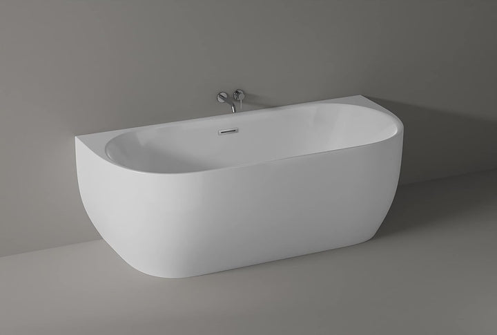 BERNSTEIN Freistehende Badewanne aus Sanitäracryl Wanne mit Doppelwandiger Konstruktion 170 x 75 x 6