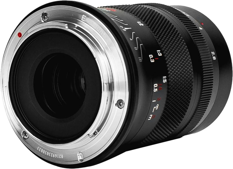 Meike 60mm F2.8 Vergrösserung Makro Manual Focus APS-C Objektiv Kompatibel mit Sony E Mount Mirrorle