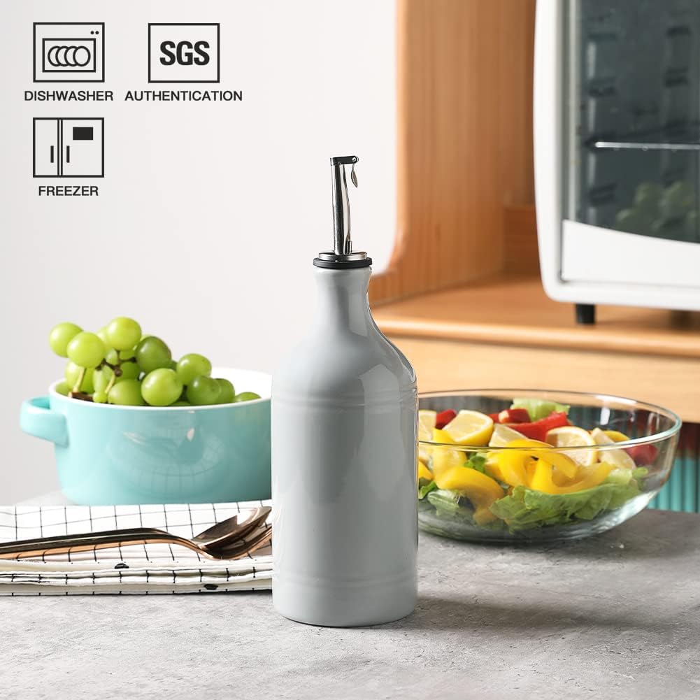 SWEEJAR Porzellan Olivenölspender Flasche, Blickdichte Ölmenge schützt Öl zur Reduzierung der Oxidat