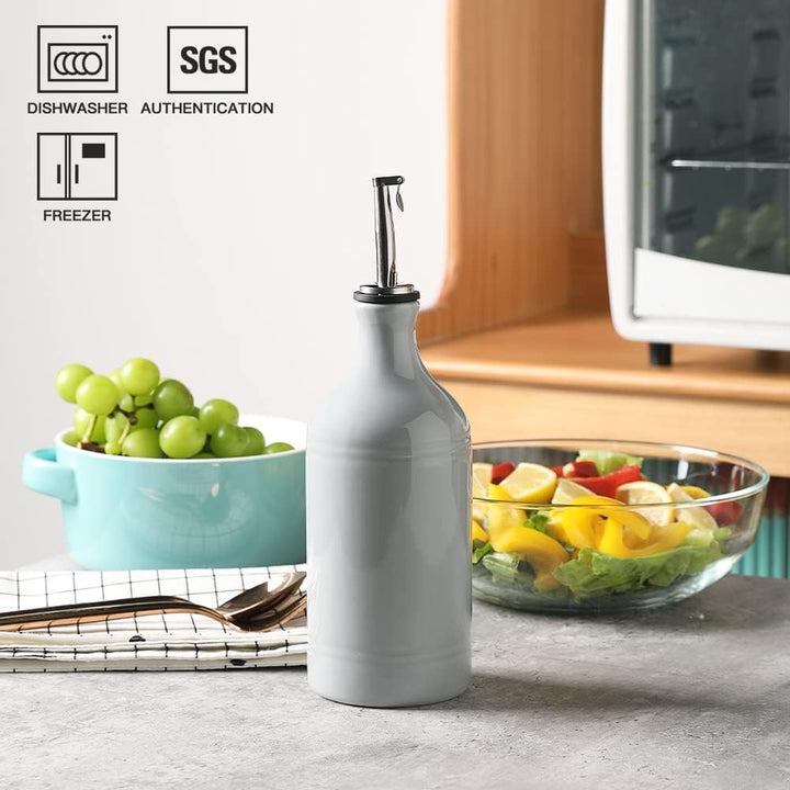 SWEEJAR Porzellan Olivenölspender Flasche, Blickdichte Ölmenge schützt Öl zur Reduzierung der Oxidat