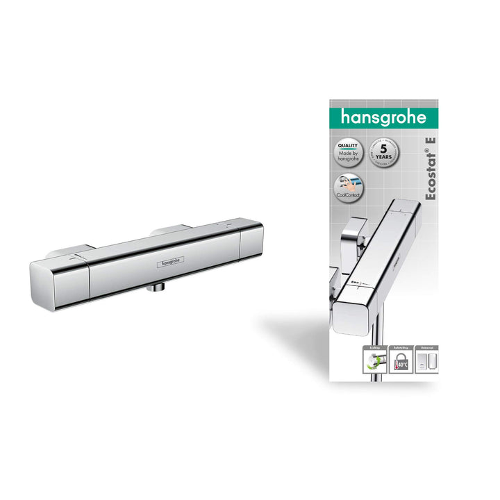 hansgrohe Ecostat E Aufputz Duschthermostat (für 1 Funktion) Chrom, Auslaufhöhe 70mm Brausethermosta