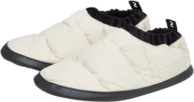 Nordisk Mos Down Shoe Luxus Daunenschuhe Daunen Hüttenschuhe Hausschuhe XS S M L Sandshell S – EU 35