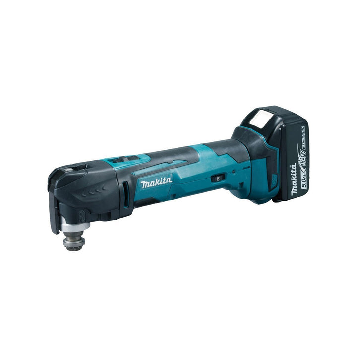 Makita DTM51RT1J3 Multifunktionswerkzeug 18 V / 5,0 Ah, inklusiv 41 teilig Werkzeugbox, Ladegerät im