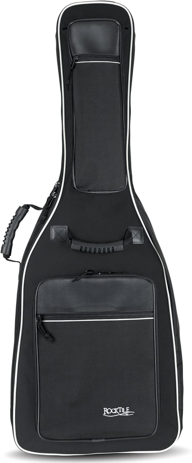 ROCKTILE 4/4 Klassik-Gitarrentasche Deluxe - gepolstert mit Rucksackgarnitur Gigbag für Konzertgitar