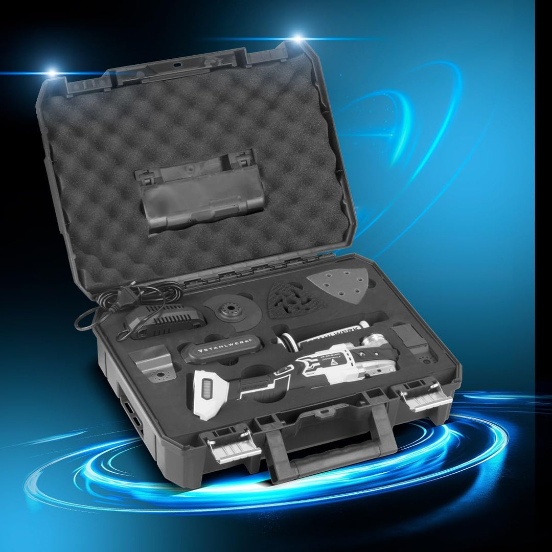 STAHLWERK Oszillierendes Akku-Multifunktionswerkzeug 20 V Akku-System (OMTB-20 ST) – 900 Watt, 10.50