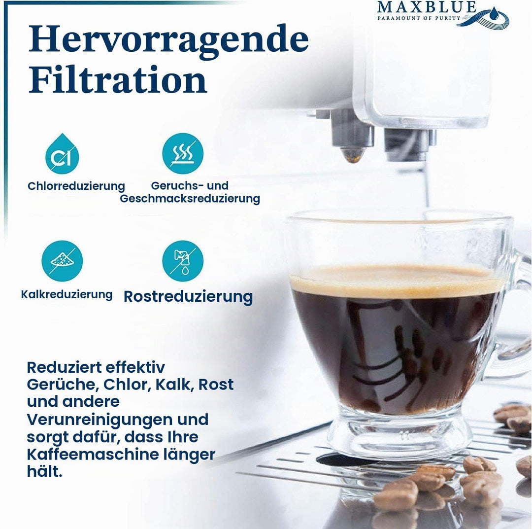 Maxblue 4er Wasserfilter, Ersatz für Brita® Intenza+, Saeco® CA6702/00, NICHT für AquaClean®, PFAS,