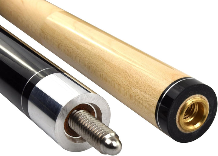Parker Billardqueue JPS-Serie einfarbiger 2-TLG.Profi-Cue, hochwertiges Ahornholz und Leinenwicklung