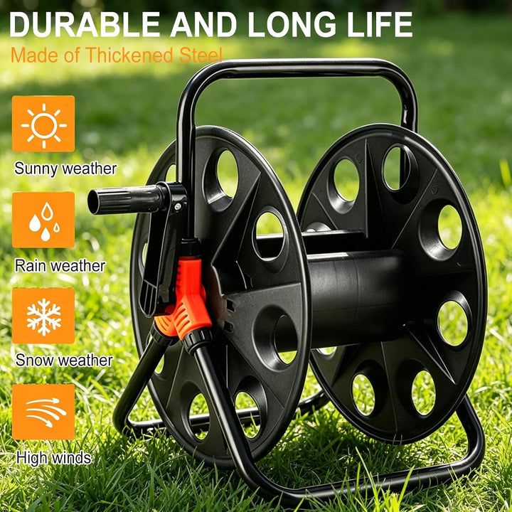 Gartenschlauch Trommel, Schlauchaufroller Metall für 50m Gartenschlauch