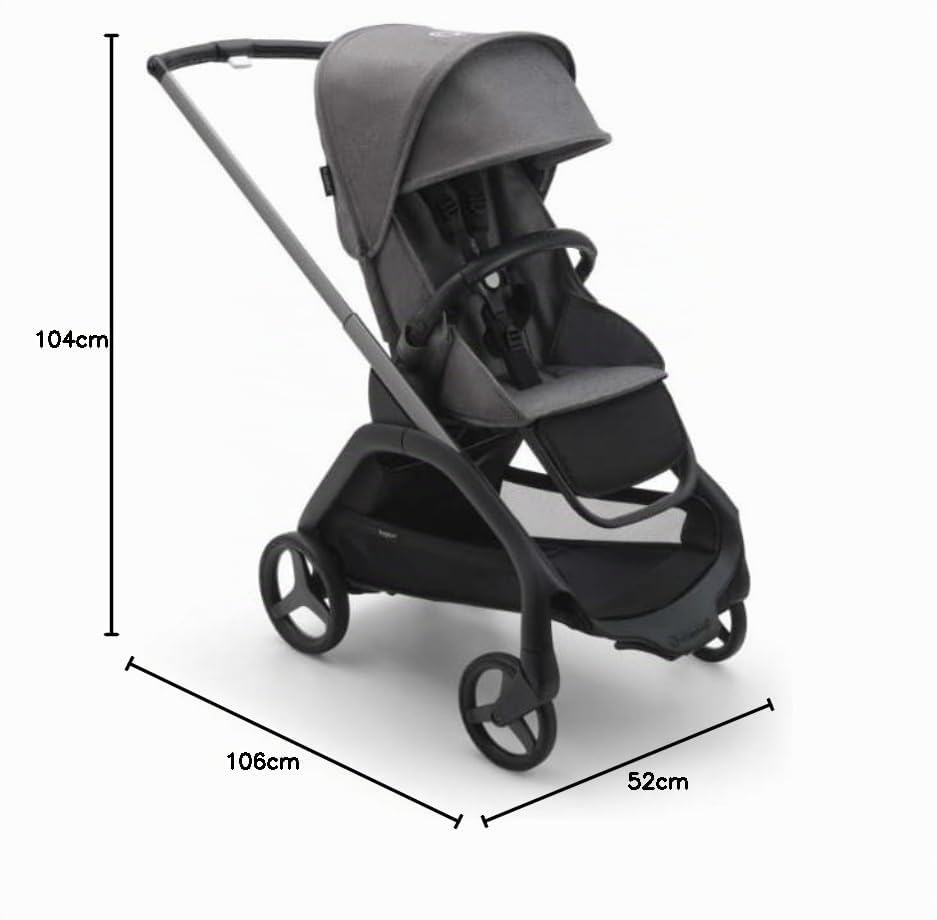 Bugaboo Dragonfly City-Kinderwagen, leichter, kompakter Kinderwagen mit Vierradfederung, einhändig z