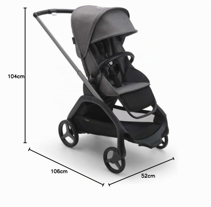 Bugaboo Dragonfly City-Kinderwagen, leichter, kompakter Kinderwagen mit Vierradfederung, einhändig z