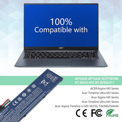 AP12A3i AP12A4i 3ICP7/67/90, KT.00303.002, BT.00304.011 Akku für ACER Aspire Timeline Ultra M3 M3-48