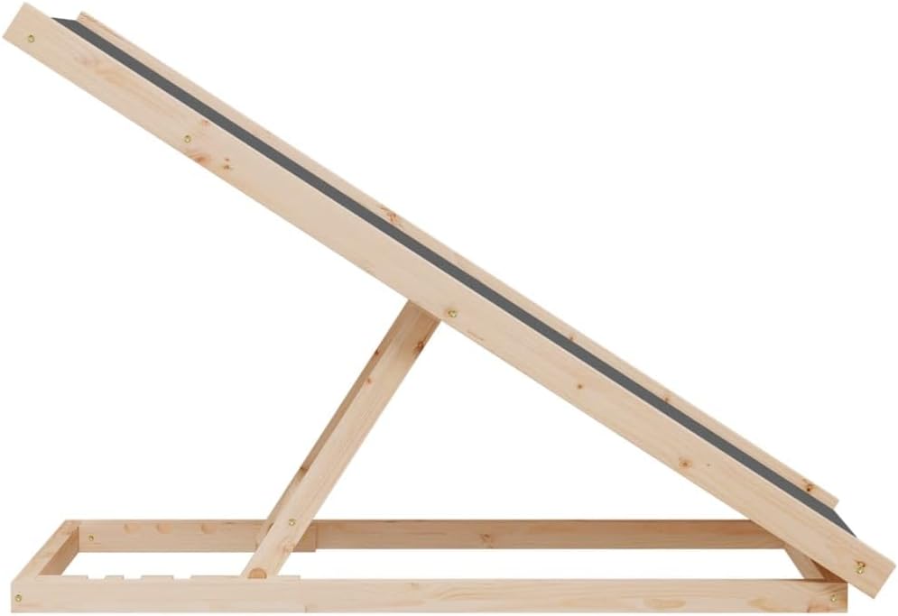 vidaXL Hunderampe Grau 70x35 cm Massivholz Tanne, 70 x 35 cm