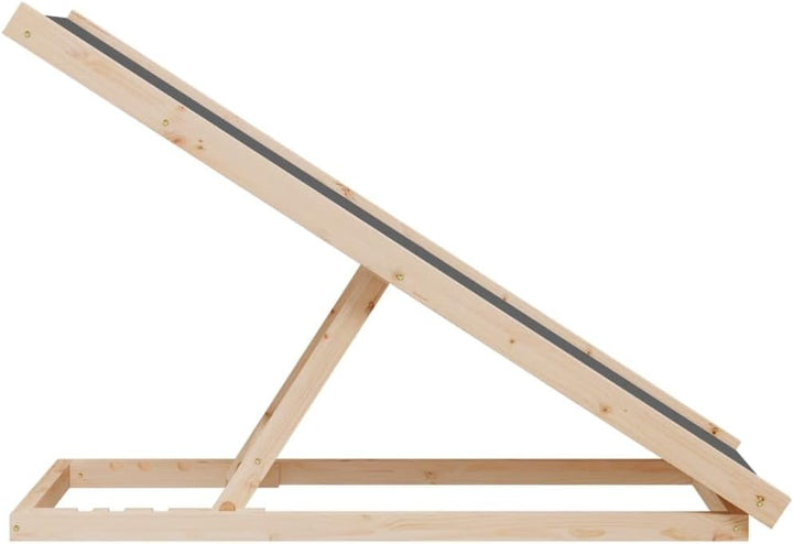 vidaXL Hunderampe Grau 70x35 cm Massivholz Tanne, 70 x 35 cm