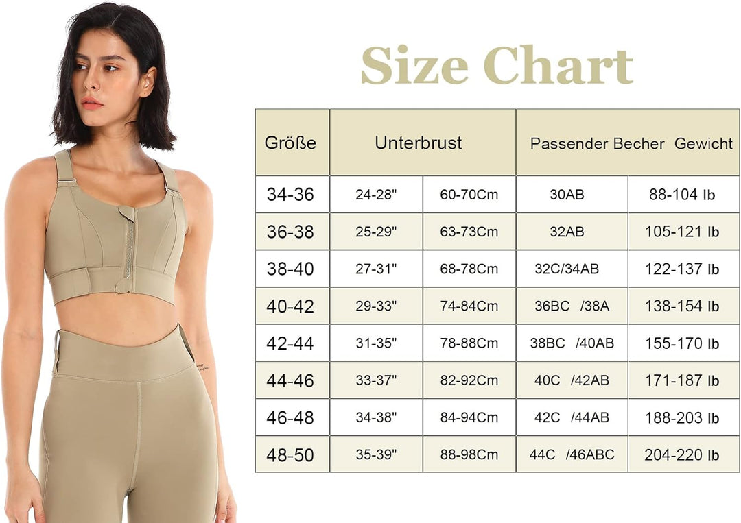 Sport BH Damen Yoga Fitness Ohne Bügel Bustier Bra Top Workout Starker Halt Gepolsterter Gekreuzter