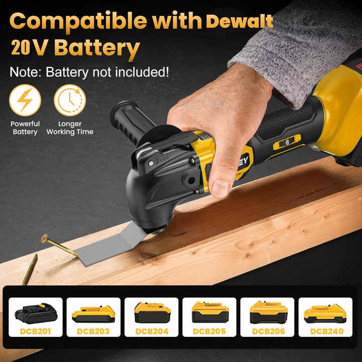 Akku Multifunktionswerkzeug für Dewalt 18V/20V Akku, Oszillationswerkzeug Multitool mit Bürstenloses