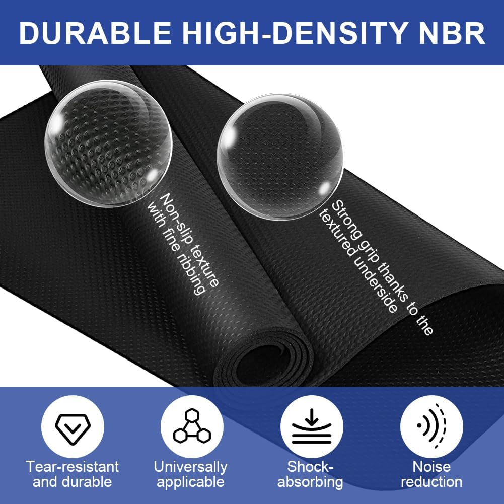 DiULi Yogamatte, Bodenschutzmatte Fitnessgerät Fitnessmatte mit Tragegurt und Tasche, für Pilates, W