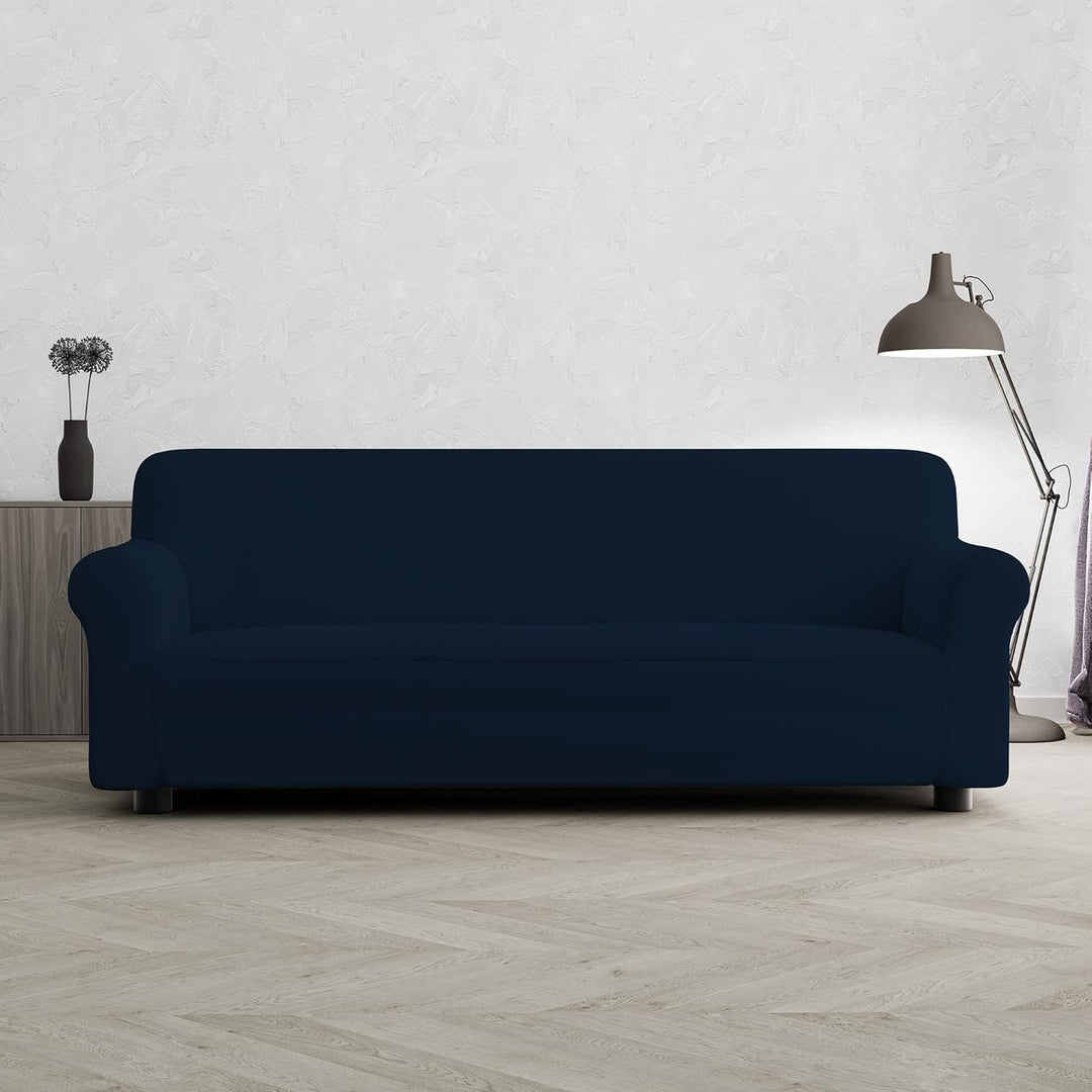 Italian Bed Linen Sofa-Schonbezug “Più Bello”, Dunkelblau, 3 PLÄTZE 3 PLÄTZE Dunkelblau, 3 PLÄTZE Du