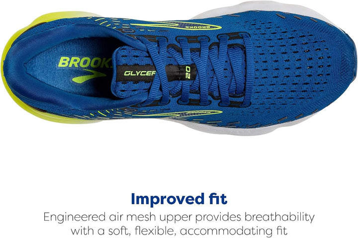 Brooks Herren Glycerin 20 Sneaker 42 EU Blue Nightlife White, 42 EU Blue Nightlife White