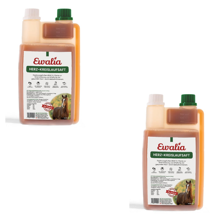 generisch Ewalia Herz-Kreislaufsaft für Pferde - Doppelpack - 2 x 1L 2er Pack, 2er Pack