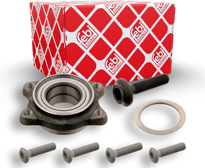 febi bilstein 29837 Radlagersatz mit Antriebswellenschraube und Befestigungsschrauben , 1 Stück