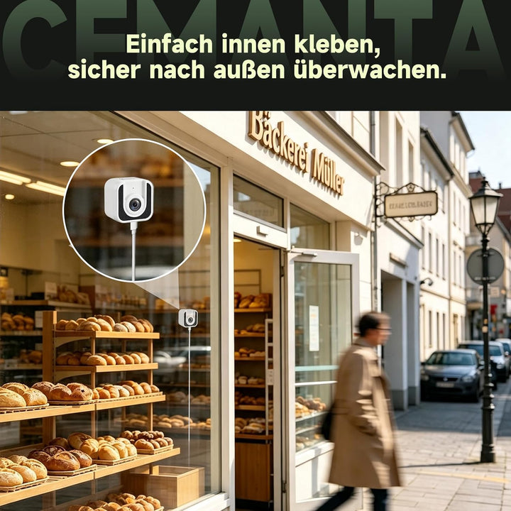 3MP Fensterkamera Überwachungskamera Innen 5G/2,4GHz WLAN | Kostenlosem Cloud-Speicherr &amp; 24/7 Aufna