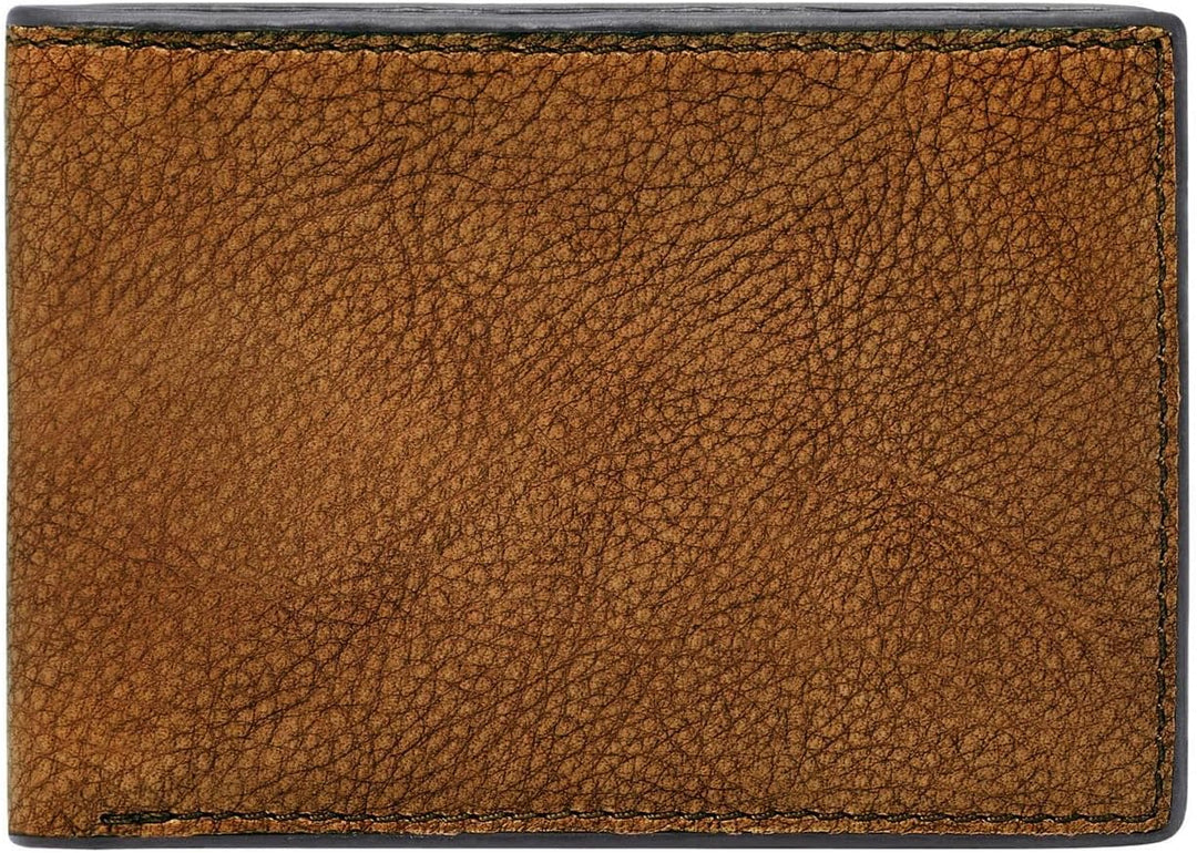 Fossil Herren Geldbörse Steven Leder Vordertasche 11,43 cm L x 1,27 cm B x 7,62 cm H Beige, Beige