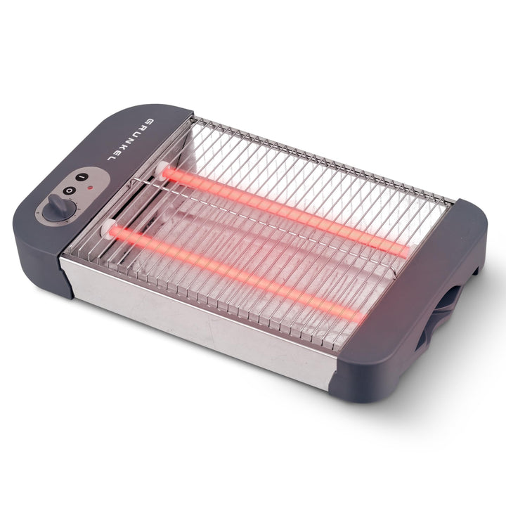 Grunkel - Flat toaster for all types of bread and baked goods with 600 W power, toast timer with 6 l