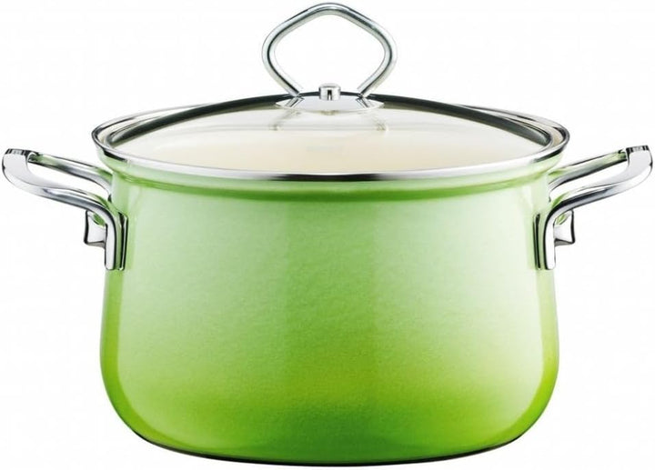 Riess, 0558-036 Geschirr-Set 5-teilig, NOUVELLE, SMARAGD, bestehend aus: Fleischtopf mit Glasdeckel