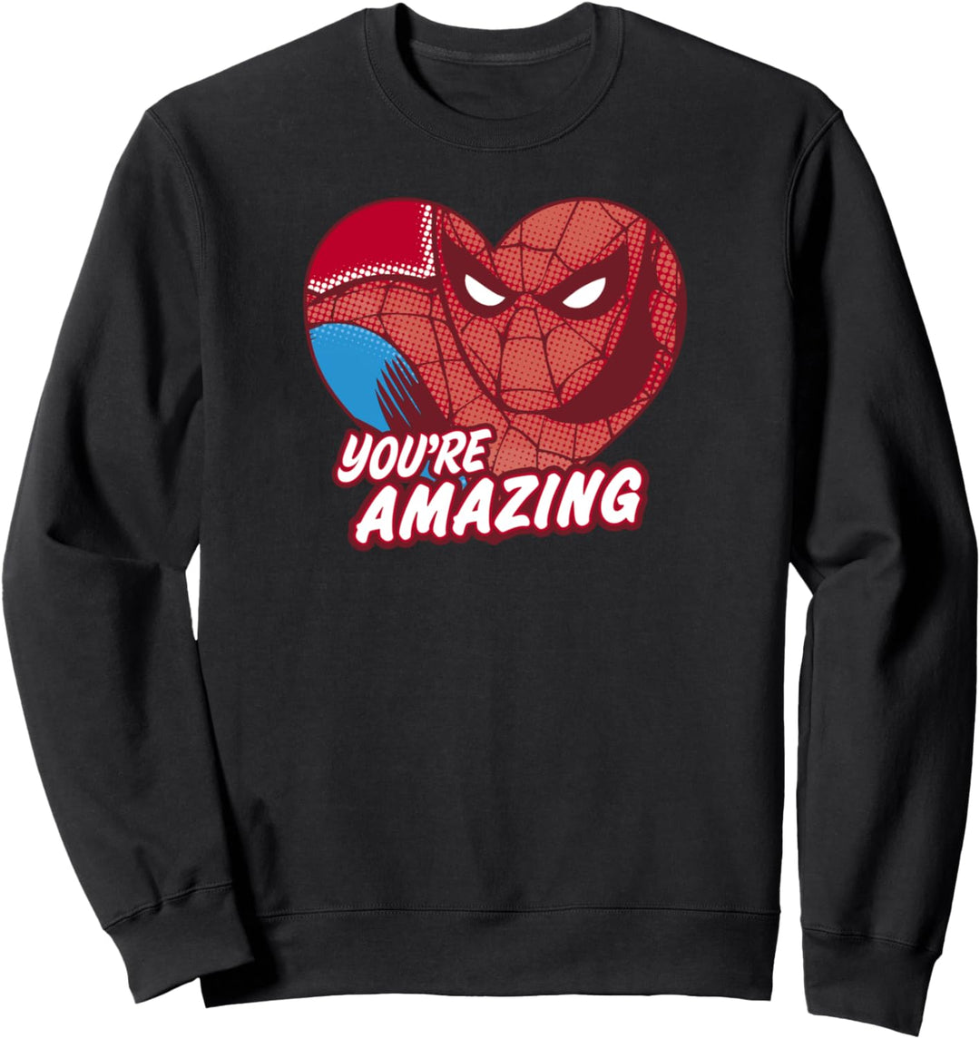 Marvel Spider-Man You're Amazing Heart Shaped Portrait Sweatshirt