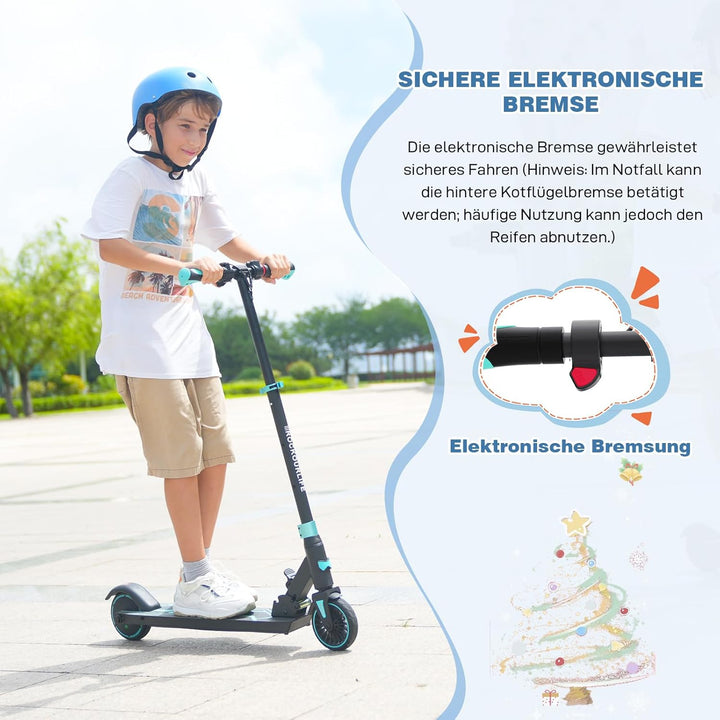 RCB R15 E-Scooter Kinder (8-12-16 Jahre) - bis zu 20 Km/h, Max. Reichweite 16Km, Elektroroller Faltb