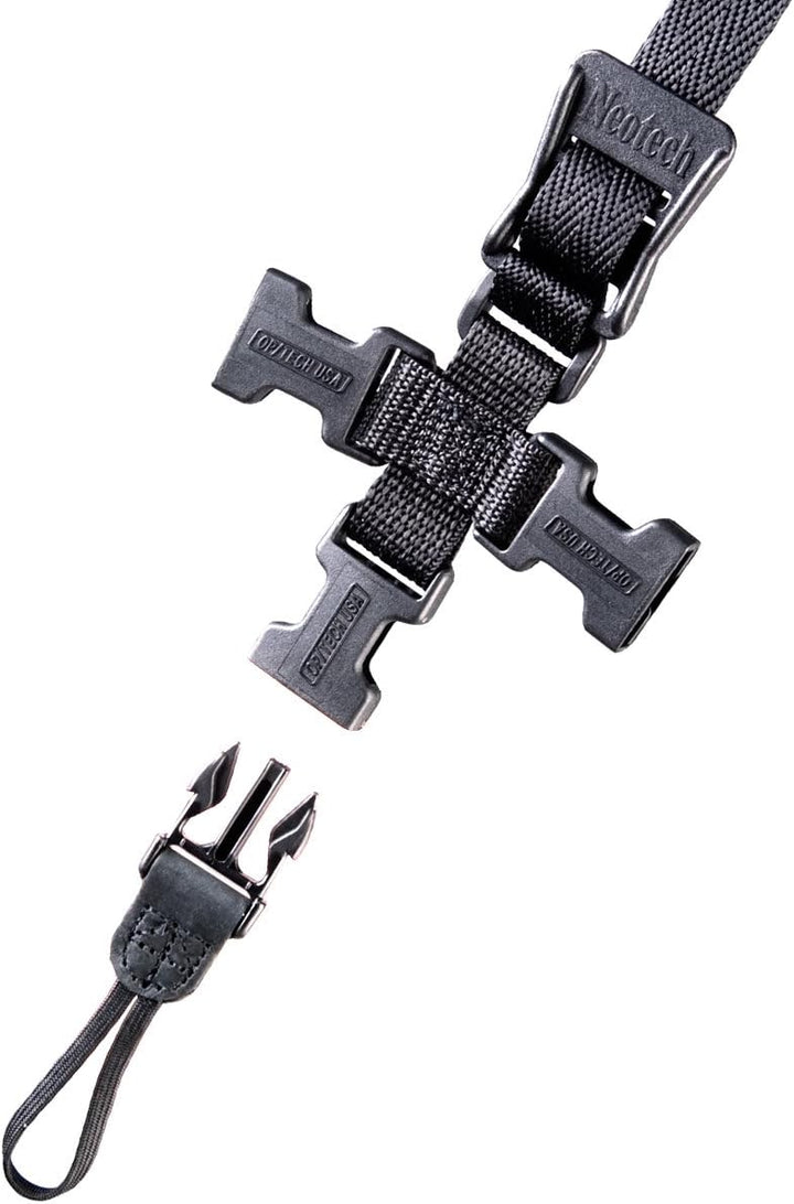 Neotech Super Harness, schwarz, regulär, Schlaufenbefestigung, Saxophon-Gurt (2601262) Einheitsgröss