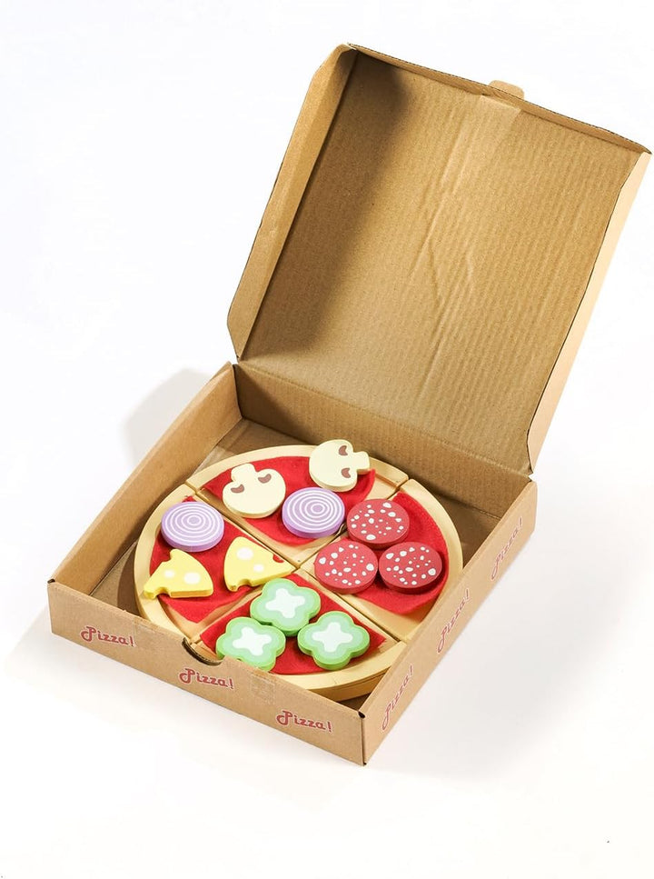 Maisonelle Nature - Pizza Take Away aus Holz Spielzeug für Kinder