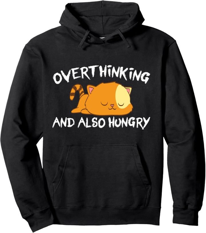 Frauen überdenkende und auch hungrige Kätzchen, Katzen Pullover Hoodie
