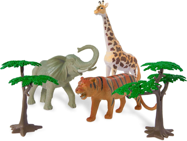 TERRA by Battat – Dschungelwelt – Dschungeltierfiguren & Zubehör – 60-Teile Spielzeug-Tier-Eimer für